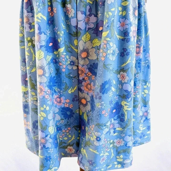 NWT SO GOODS FOR LIFE Juniors Sleeveless Neck Floral Blue Romper Dress Size XL - Picture 3 of 10